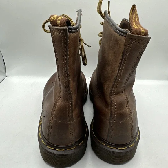 Dr. Martens Doc England RARE  90's Vintage Crazy Horse 1460 Boots UK 5 Sz 6M 7W - Picture 4 of 8